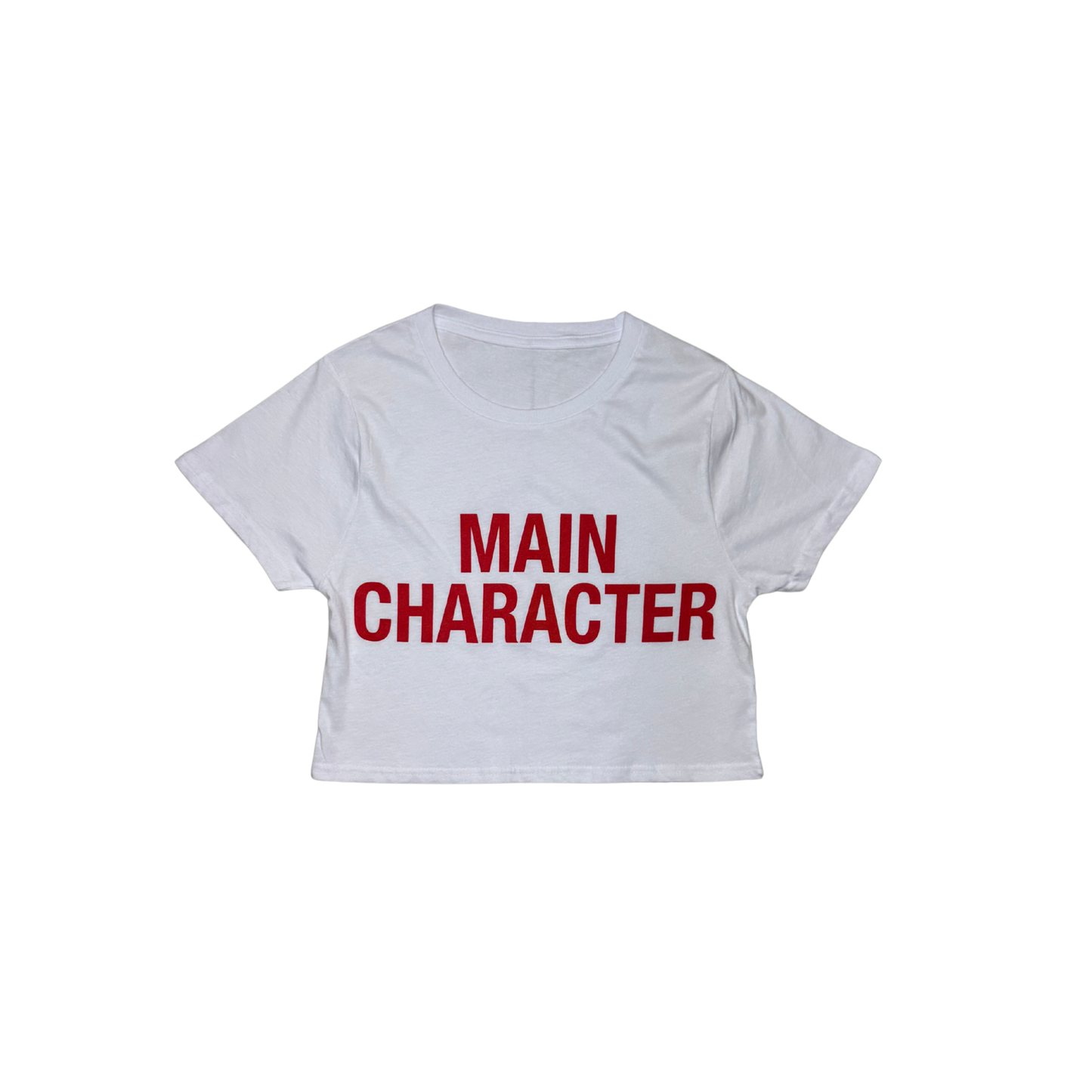 FLY PURPOSE MAIN CHARACTER CROP TOP WOMENS TEE (White/Red)