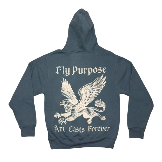FLY PURPOSE GRIFFIN HOODIE (Astro Blue/Cream)