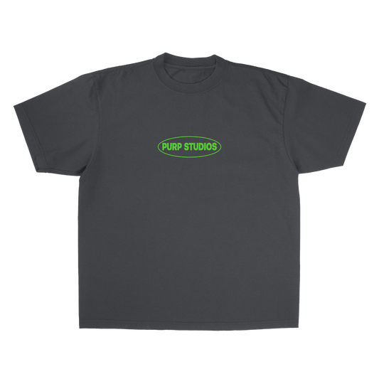 PURP STUDIOS BELIEVE IN YOURSELF BLACK BOY TEE (Smoke Grey/Electric Green)