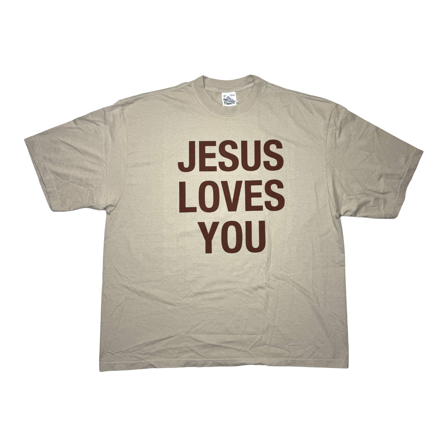 FLY PURPOSE JESUS LOVES YOU T-Shirt (Oatmeal/Brown)