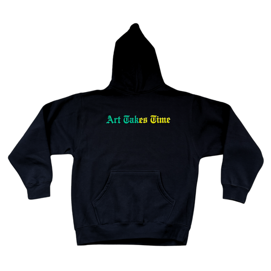 FLY PURPOSE HUSTLIN IS A LOST ART Hoodie (Black/Green/Yellow)