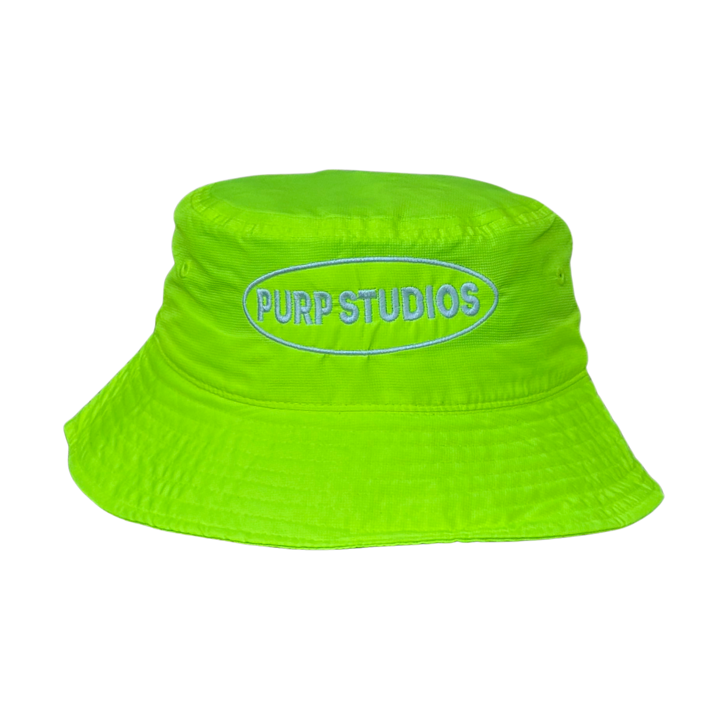 PURP STUDIOS Bucket Hat (Neon Green/White)