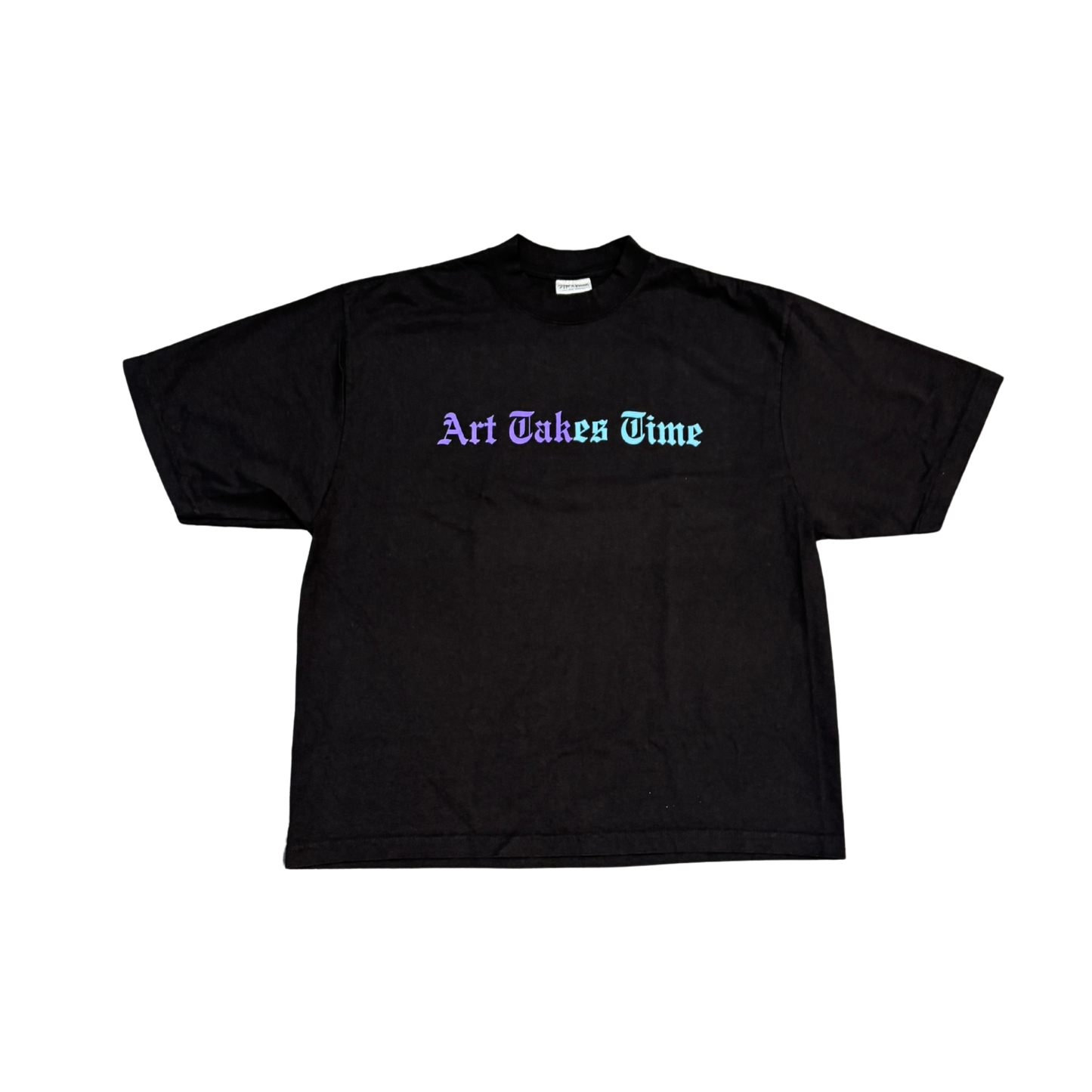 FLY PURPOSE HUSTLIN IS A LOST ART TEE (Black/Aqua/Purple)