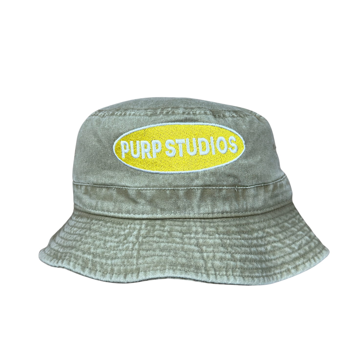 PURP STUDIOS Bucket Hat (Khaki/Yellow)