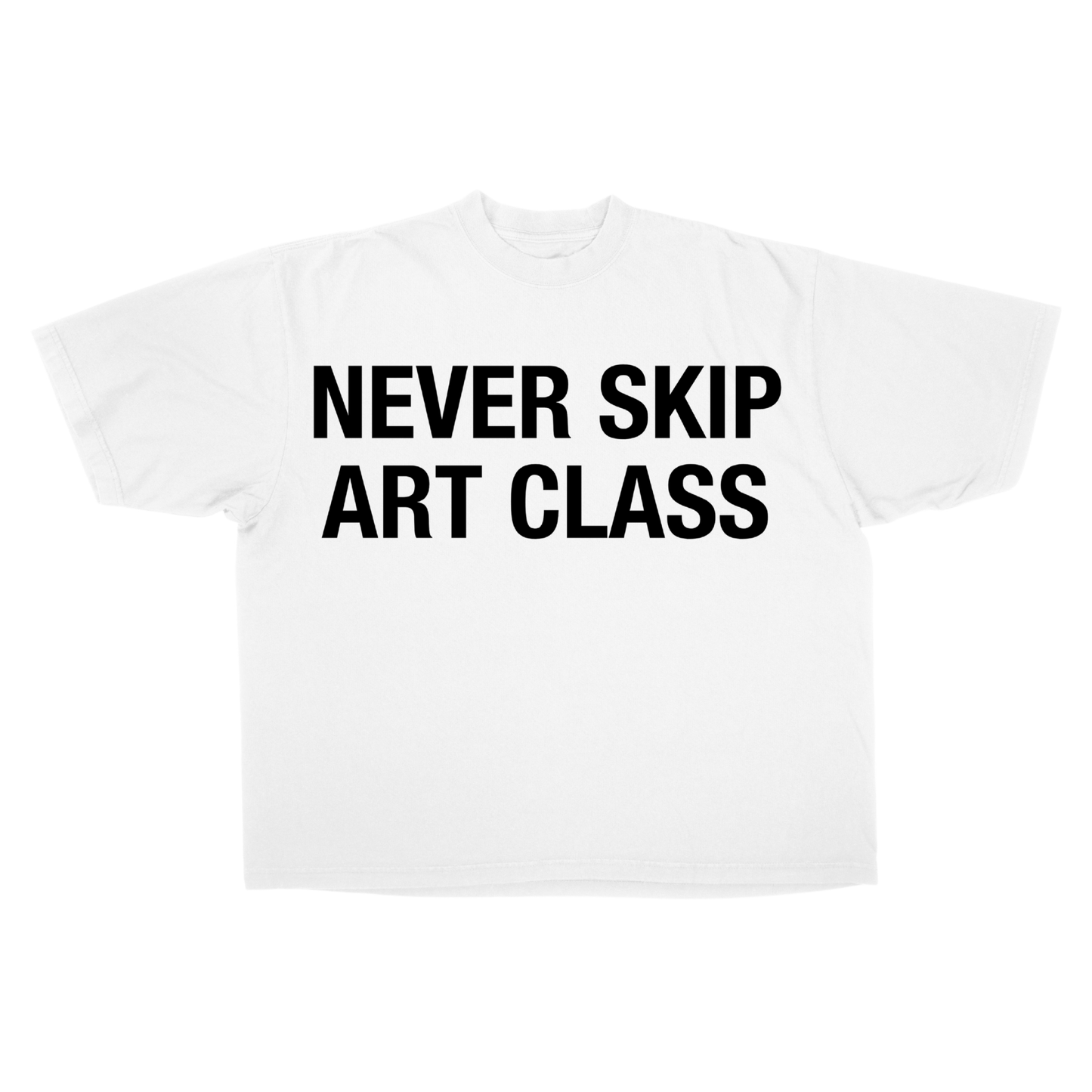 PURP STUDIOS NEVER SKIP ART CLASS TEE (White/Black)