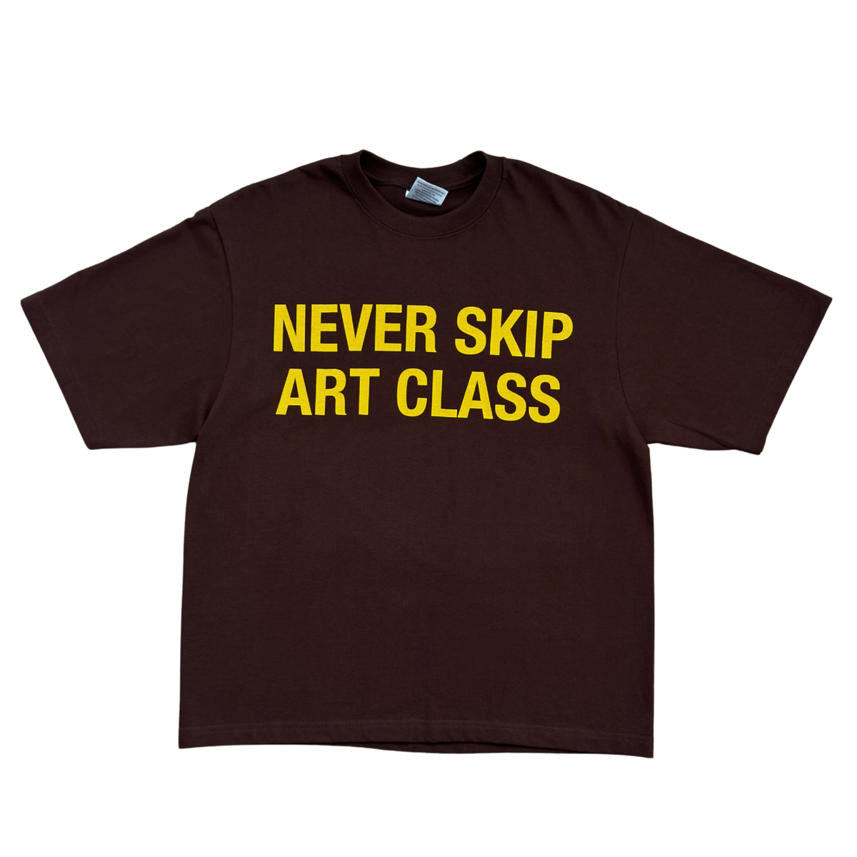 PURP STUDIOS NEVER SKIP ART CLASS TEE (Brown/Gold)