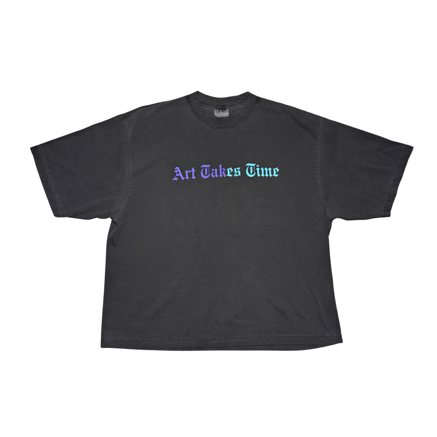 FLY PURPOSE HUSTLIN IS A LOST ART TEE (Grey/Aqua/Purple)