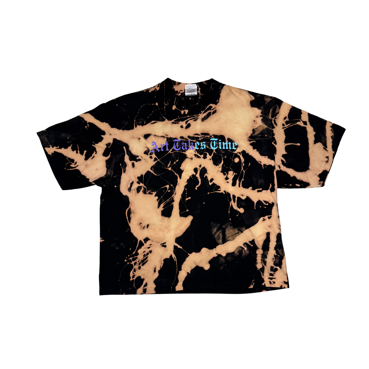 FLY PURPOSE HUSTLIN IS A LOST ART BUSSDOWN TEE (Black/Aqua/Purple)