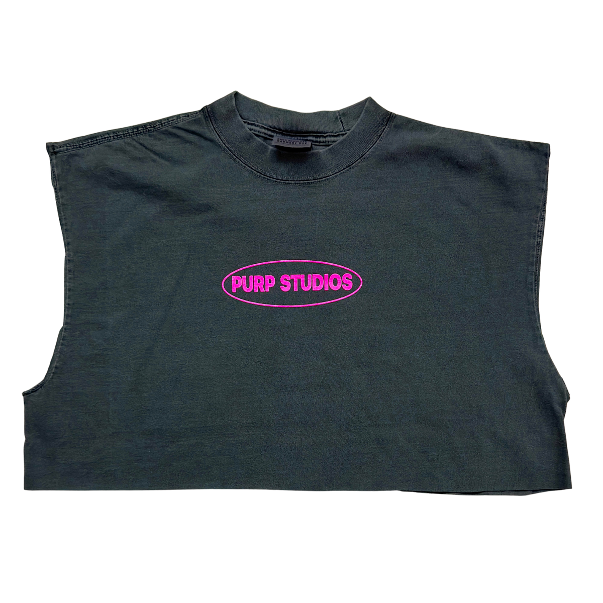 PURP STUDIOS BELIEVE IN YOURSELF BLACK GIRL CROPPED VEST (Smoke Grey/Pink) (Copy)