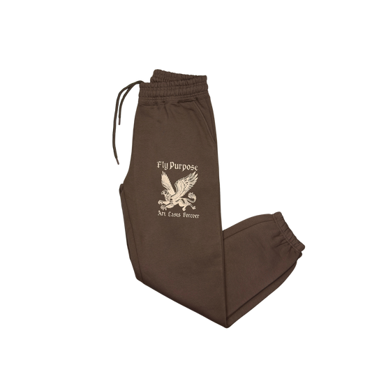 FLY PURPOSE GRIFFIN Sweat Pants (Brown/Cream)