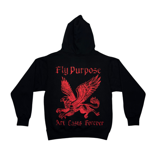 FLY PURPOSE GRIFFIN HOODIE (Black/Red)