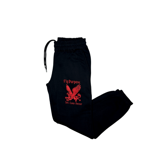 FLY PURPOSE GRIFFIN Sweat Pants (Black/Red)