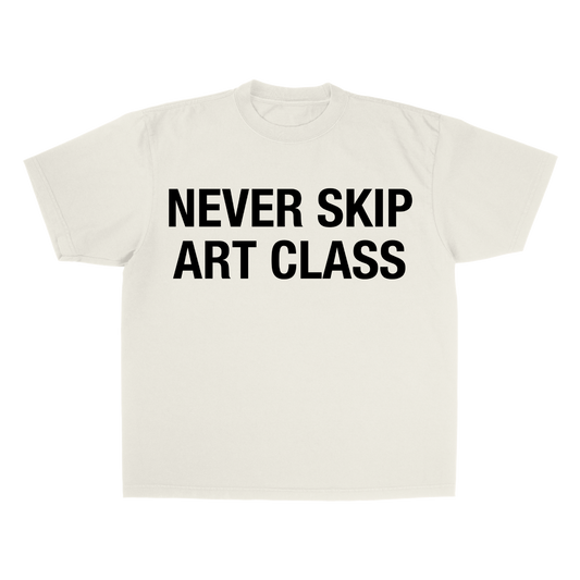 PURP STUDIOS NEVER SKIP ART CLASS TEE (Off White/Black)