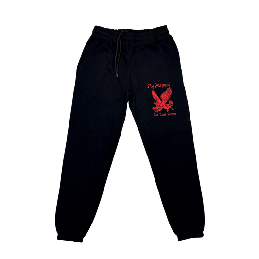 FLY PURPOSE GRIFFIN Sweat Pants (Black/Red)