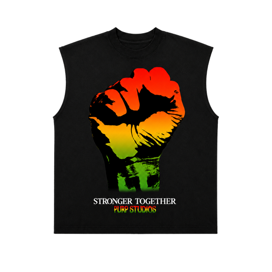 PURP STUDIOS STRONGER TOGETHER POWER FIST (BLACK) VEST