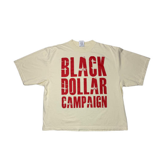 BLACK DOLLAR CAMPAIGN T-Shirt (Cream/Red)