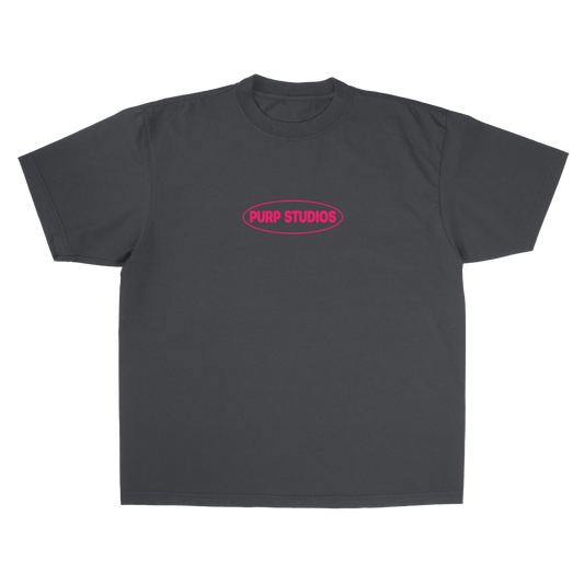 PURP STUDIOS BELIEVE IN YOURSELF BLACK GIRL TEE (Smoke Grey/Pink)