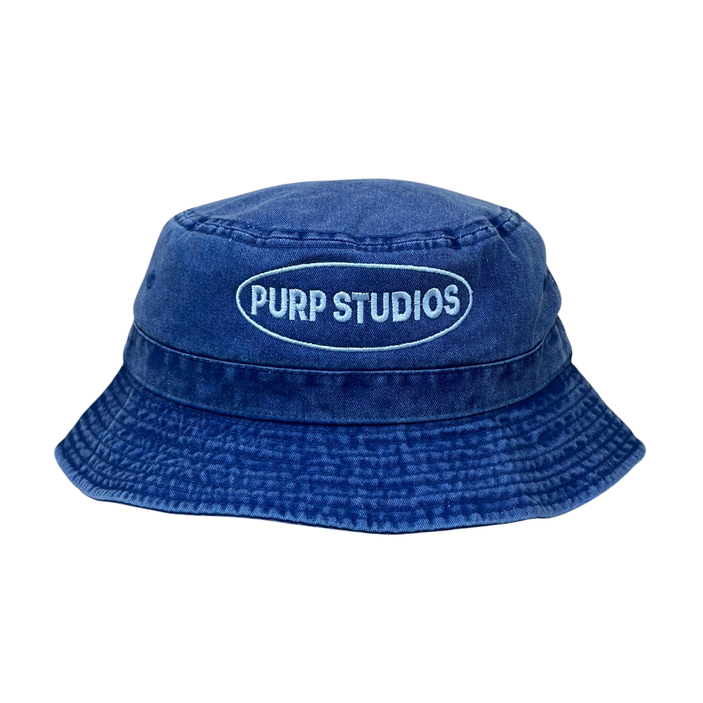 PURP STUDIOS Bucket Hat (Denim/White)