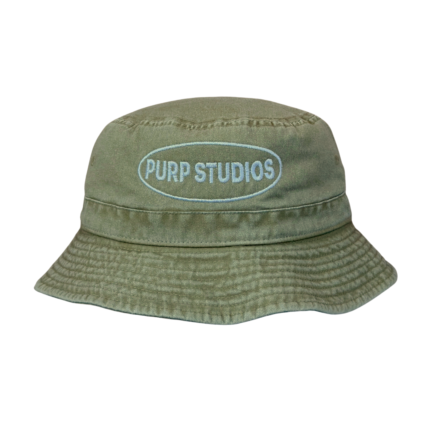 PURP STUDIOS Bucket Hat (Khaki/White)