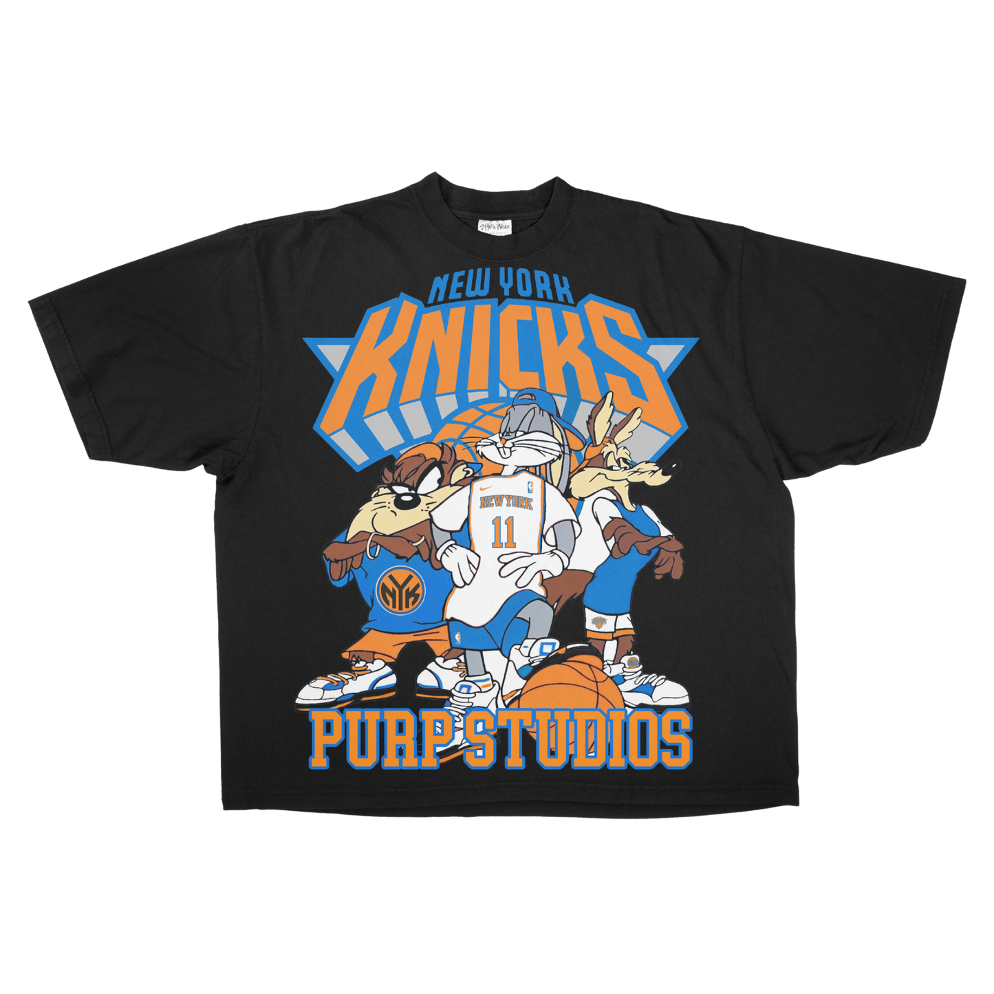 PURP STUDIOS NY Knicks TOON SQUAD CHAMPS TEE (Black)