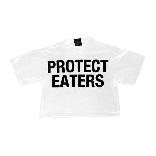 FLY PURPOSE PROTECT EATERS CROP TOP TEE (White/Black)