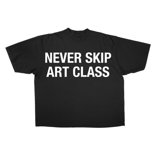PURP STUDIOS NEVER SKIP ART CLASS TEE (Black/White)