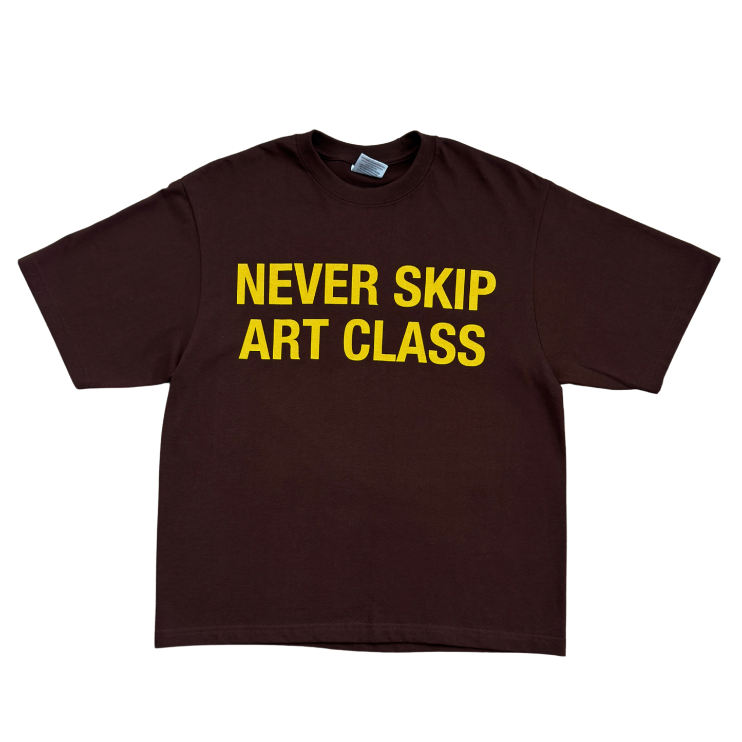 PURP STUDIOS NEVER SKIP ART CLASS TEE (Brown/Gold)